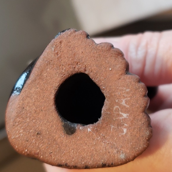 Vintage Hand painted  REDWARE Ceramic Clay Glazed Black Hound Dog Made in Japan - Picture 5 of 8